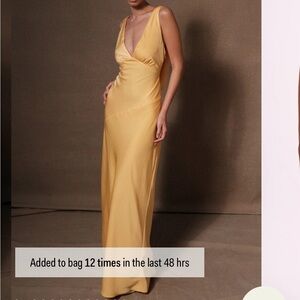 Meshki Nadia Maxi Satin Dress With Back Cowl